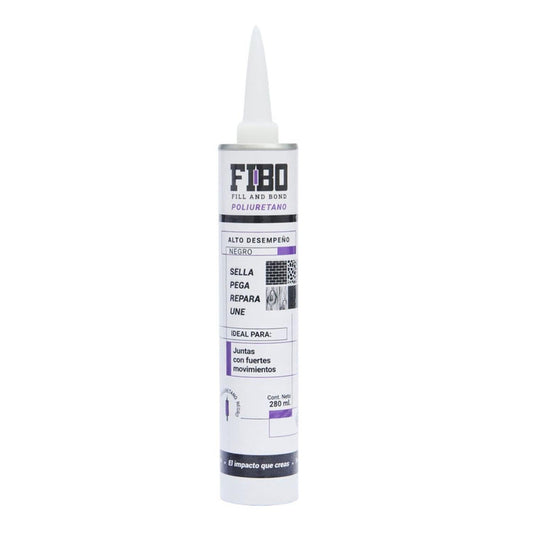 Poliuretano Alto Desempeño Negro Fibo 280 ml Caja 12 Pz - Flash Sales