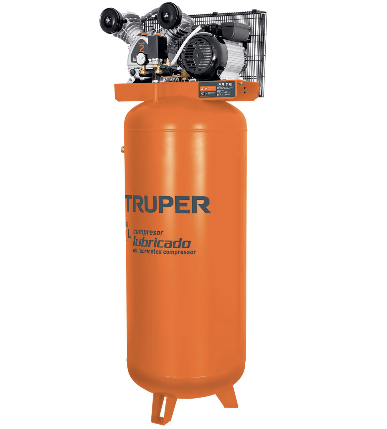 Compresor de aire con banda Truper vertical 240L 4HP 220V - Flash $ales