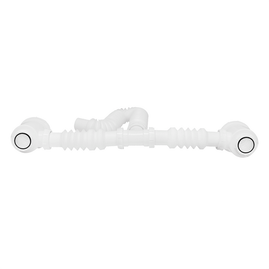 Desagüe Doble Bote 55Cm Tarja Contra Canastas Acero - Flash Sales