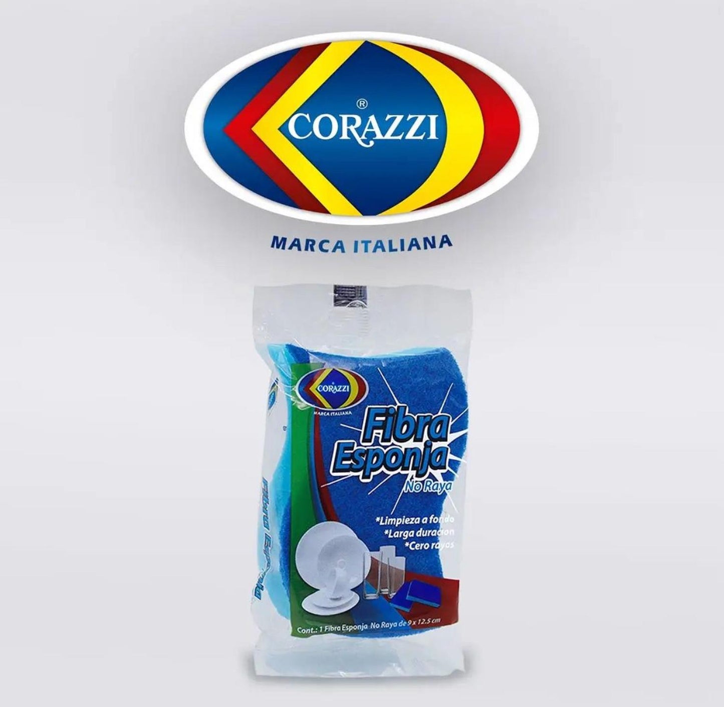 Fibra Esponja No Raya Corazzi 9 x 12.5cm de 24 Paquetes - Flash Sales