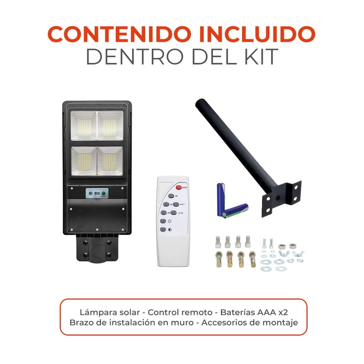 Lámpara Solar LED Tecnolite 40W Luz Día Sensor de Movimiento - Flash $ales