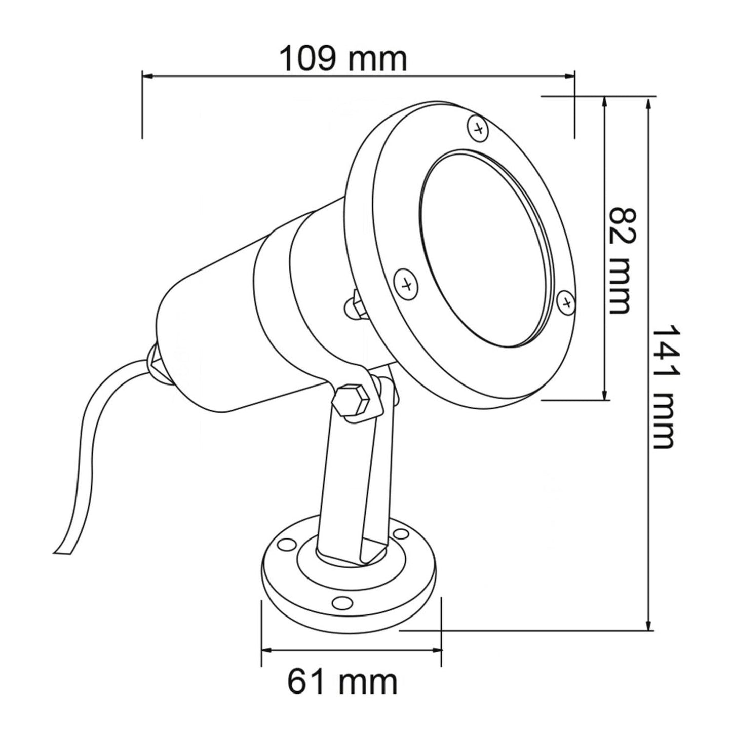 Lámpara Sumergible Tecnolite 12V Con Base GX5.3 Foco LED 6W - Flash $ales