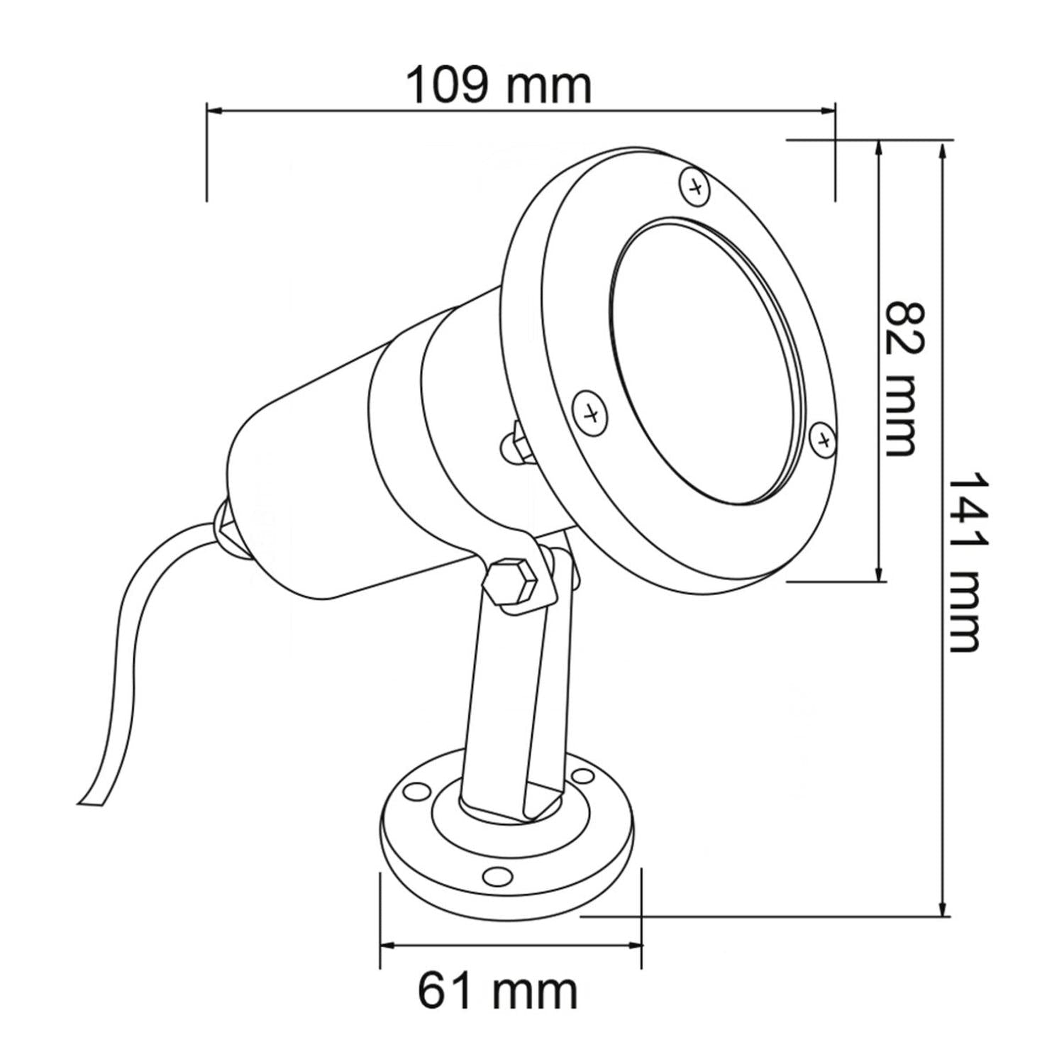 Lámpara Sumergible Tecnolite 12V Con Base GX5.3 Foco LED 6W - Flash $ales