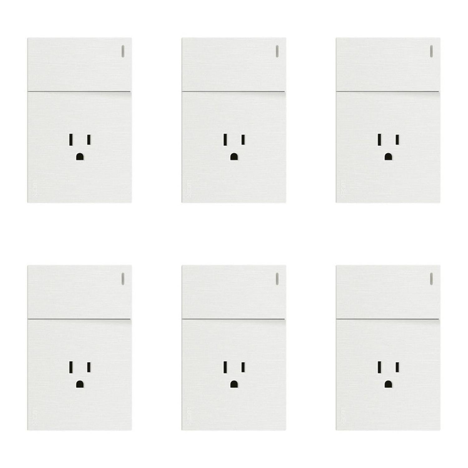 Placa Con 1 Apagador Y 1 Contacto Lucek Flat Pack 6 - Flash Sales