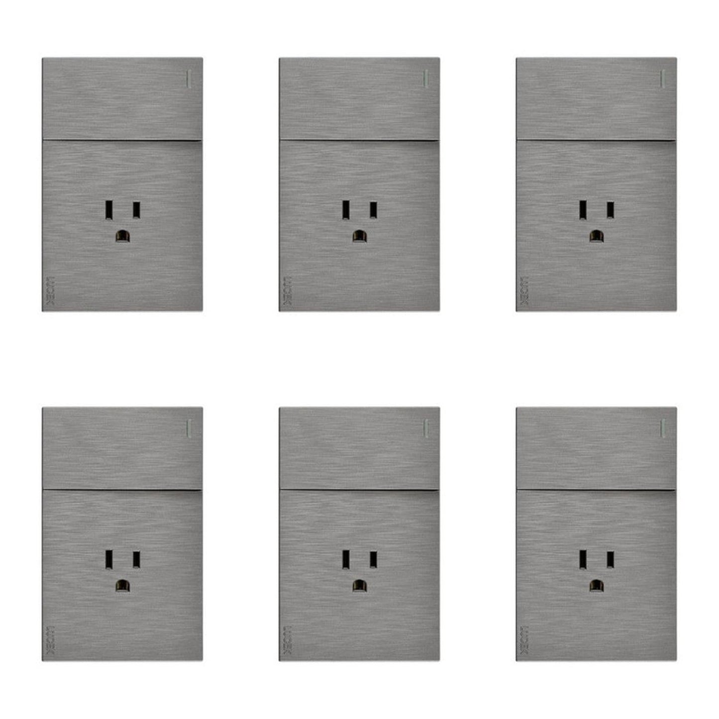 Placa Con 1 Apagador Y 1 Contacto Lucek Flat Pack 6 - Flash Sales