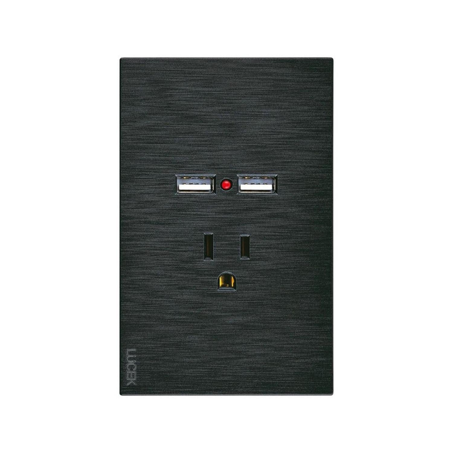 Placa Con 1 Contacto Y 2 Entradas USB Lucek FlatPack 12 - Flash Sales