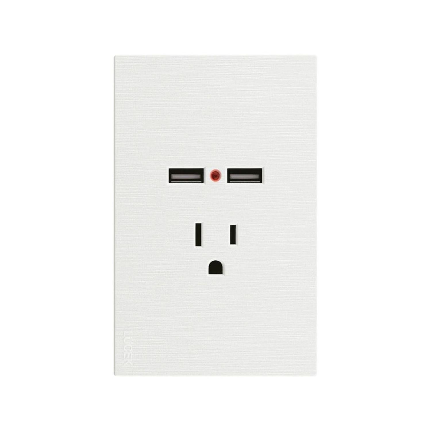 Placa Con 1 Contacto Y 2 Entradas USB Lucek FlatPack 12 - Flash Sales