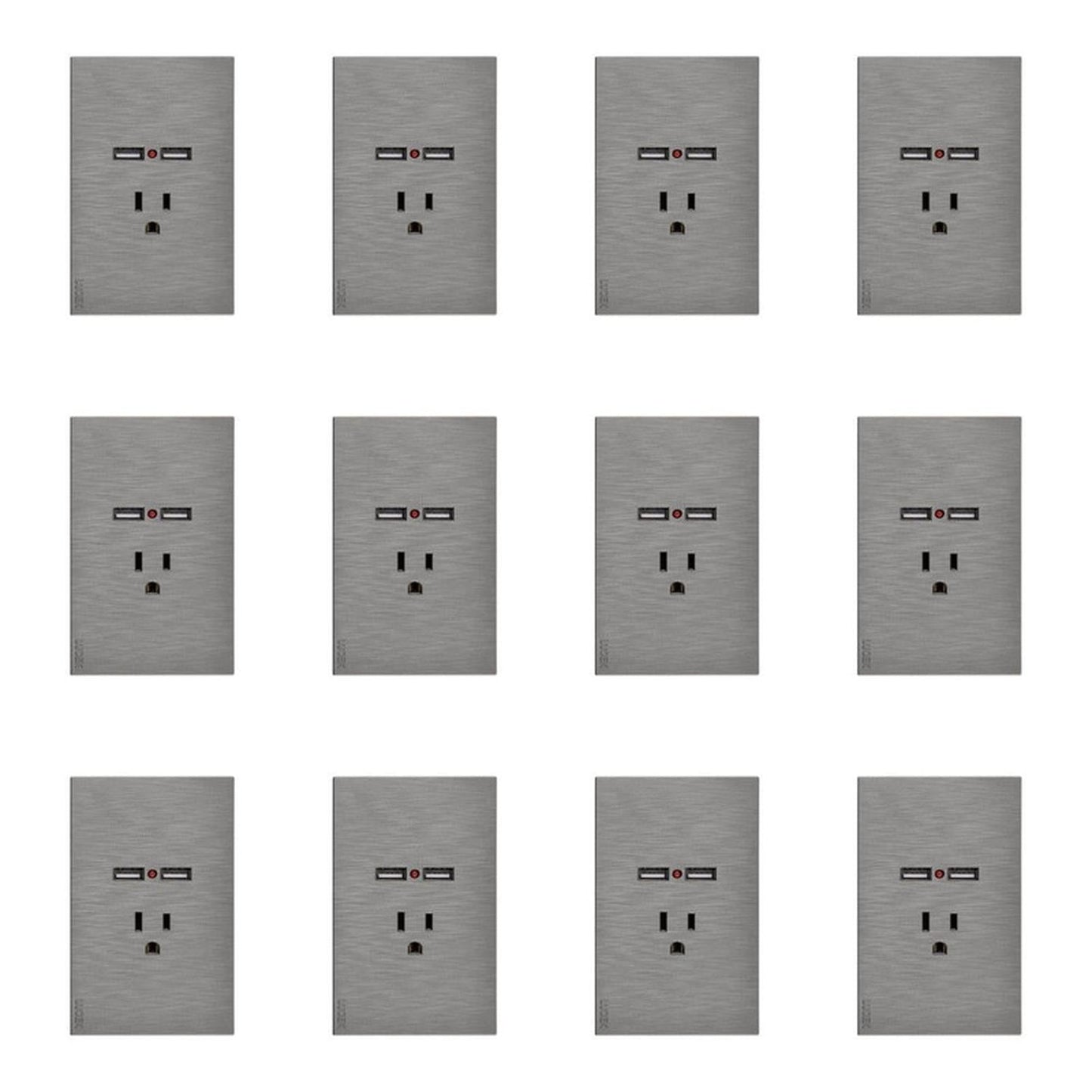 Placa Con 1 Contacto Y 2 Entradas USB Lucek FlatPack 12 - Flash Sales