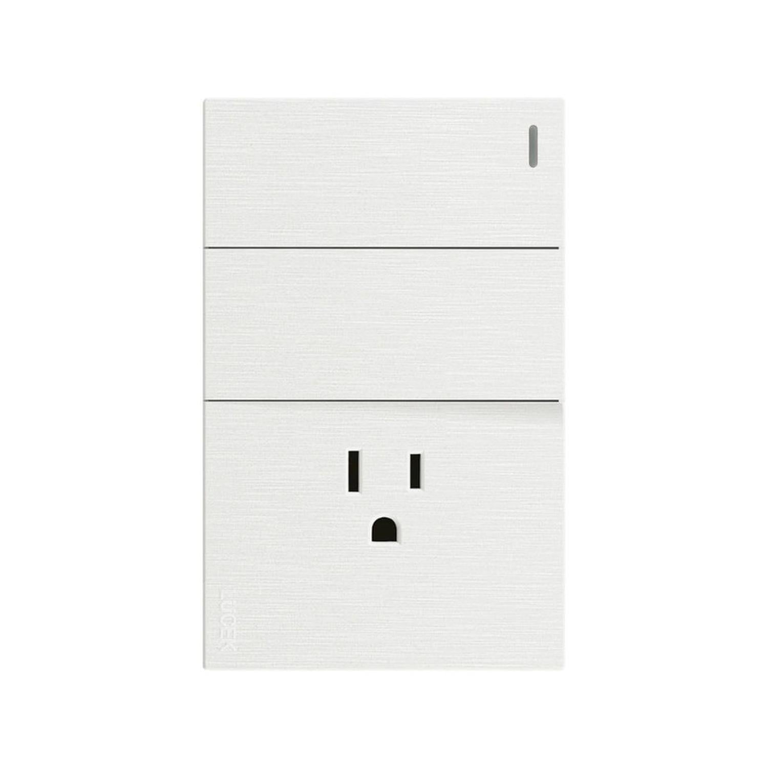 Placa Con 2 Apagadores Sencillos Y 1 Contacto Lucek FlatPack 6 - Flash Sales