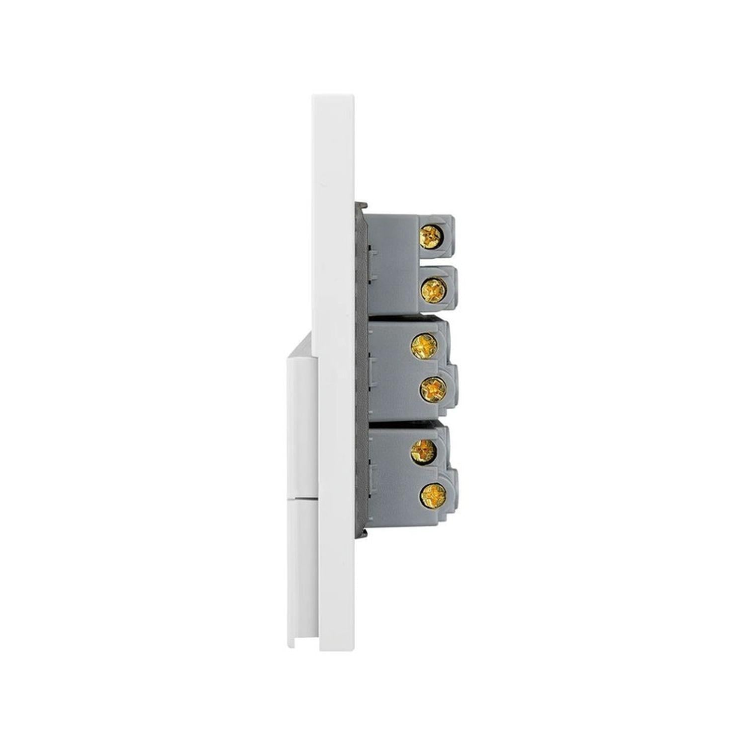 Placa Con 2 Apagadores Sencillos Y 1 Contacto Lucek FlatPack 6 - Flash Sales
