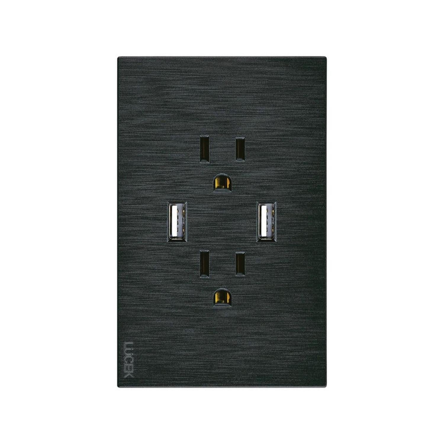 Placa Con 2 Contactos Y 2 Entradas USB Lucek FlatPack 12 - Flash Sales