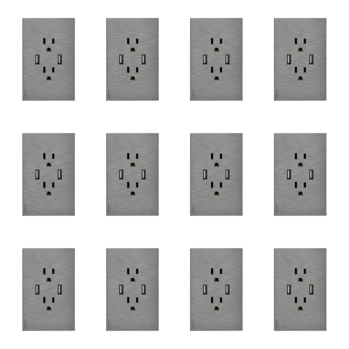 Placa Con 2 Contactos Y 2 Entradas USB Lucek FlatPack 12 - Flash Sales