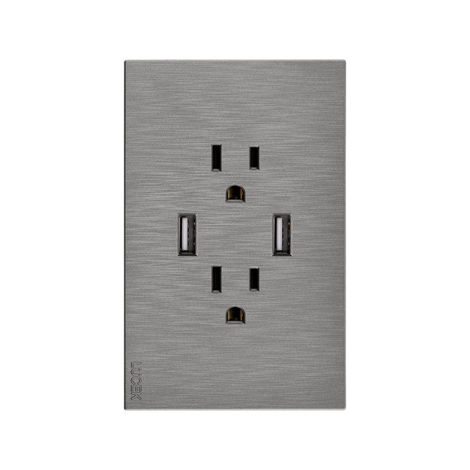 Placa Con 2 Contactos Y 2 Entradas USB Lucek FlatPack 12 - Flash Sales