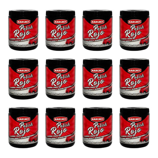 Polish Rojo Margrey 300 g Pulimento Grueso Caja 12 Piezas - Flash Sales