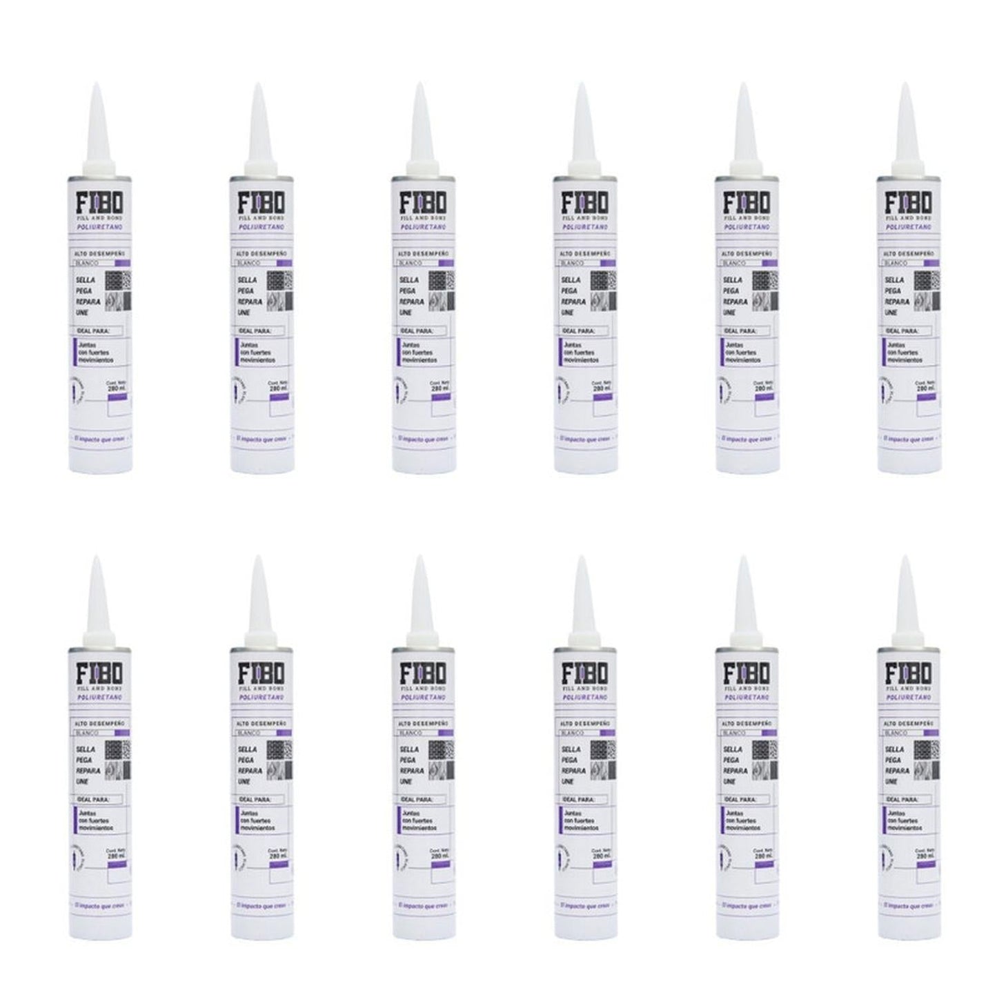 Poliuretano Alto Desempeño Blanco Fibo 280 ml Caja 12 Pz - Flash Sales
