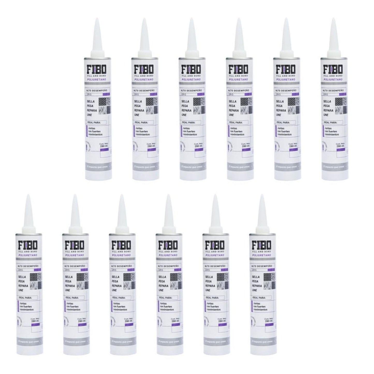 Poliuretano Alto Desempeño Gris Fibo 280 ml Caja 12 Pz - Flash Sales