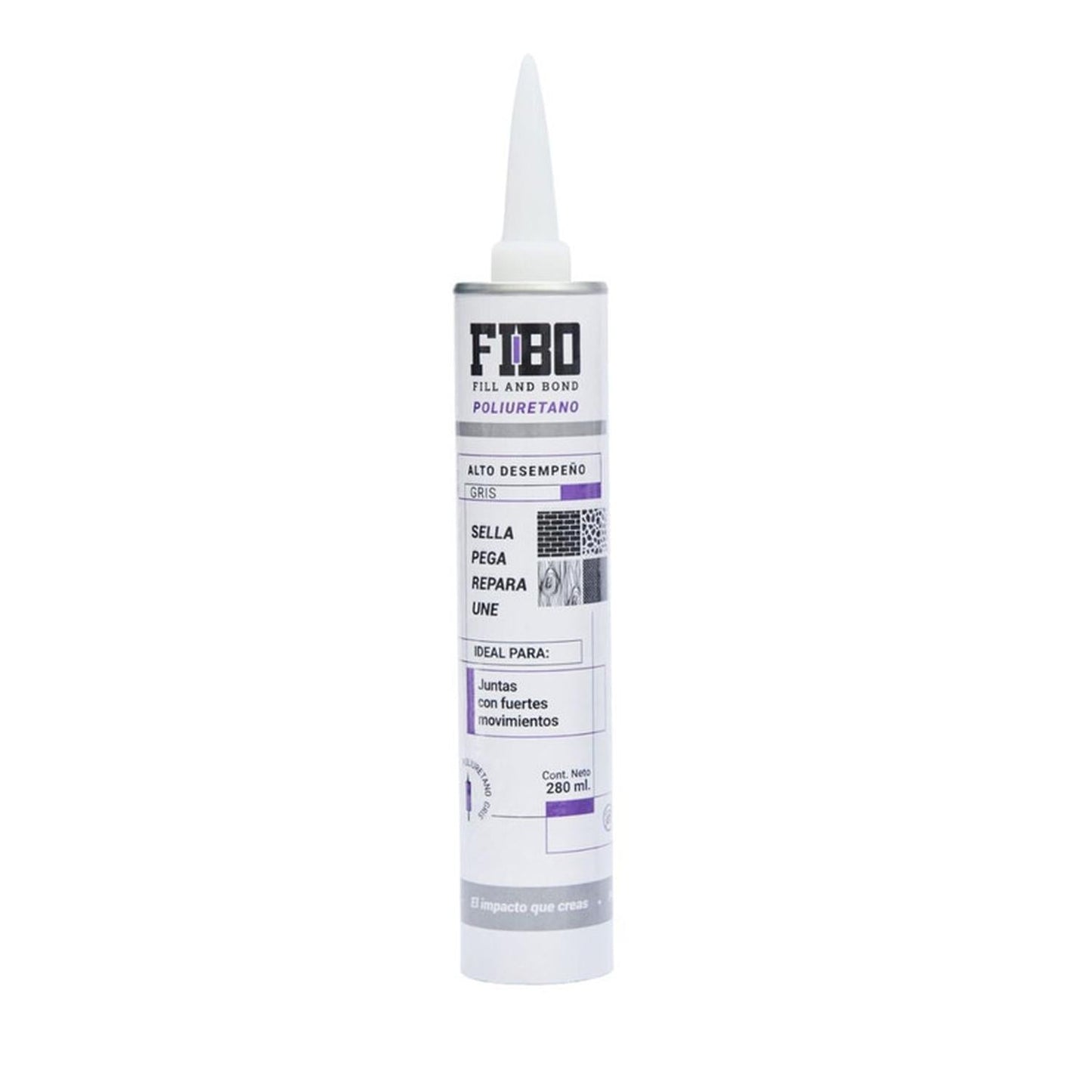 Poliuretano Alto Desempeño Gris Fibo 280 ml Caja 12 Pz - Flash Sales