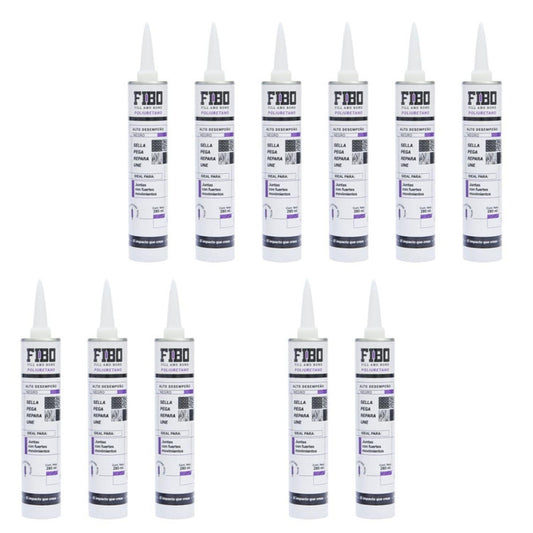 Poliuretano Alto Desempeño Negro Fibo 280 ml Caja 12 Pz - Flash Sales