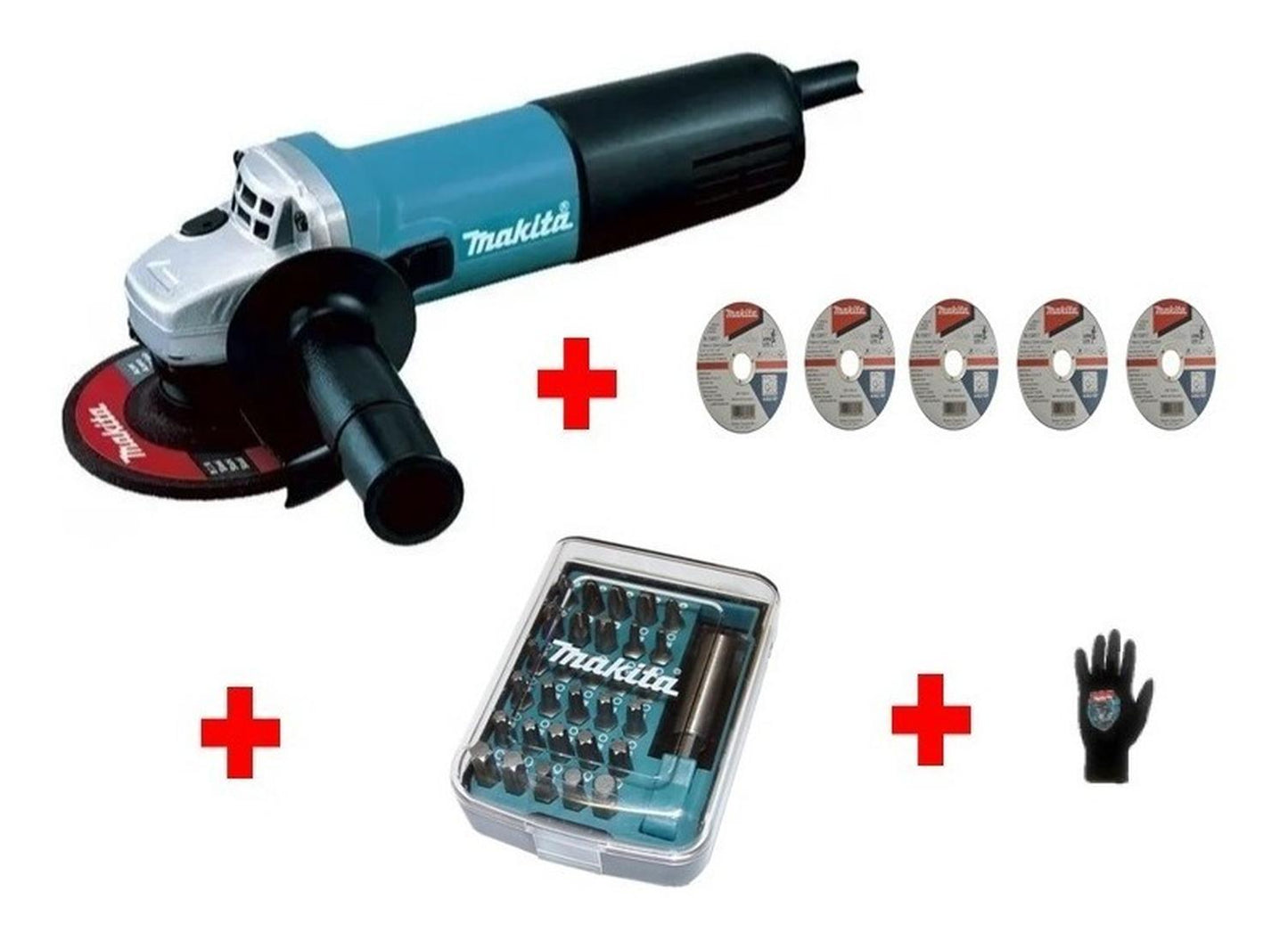 Pulidora Miniesmeriladora 840w 4 - 1/2'' 9557hpyg Makita + Kit - Flash $ales