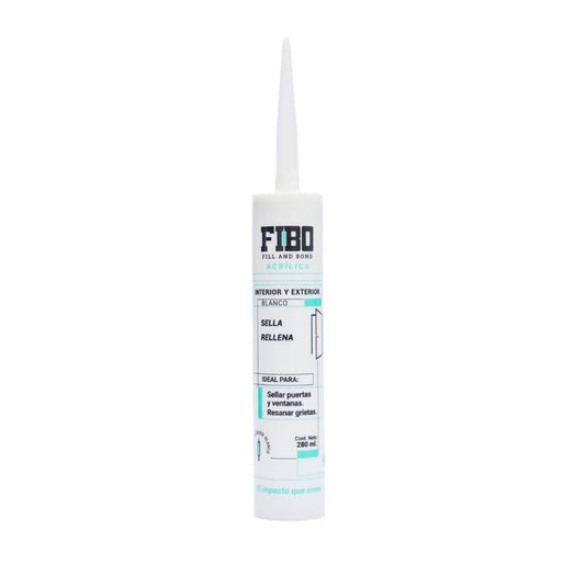 Sellador Acrílico Blanco Uso General Fibo-Calafat 280 ml Caja 24 Pz - Flash Sales