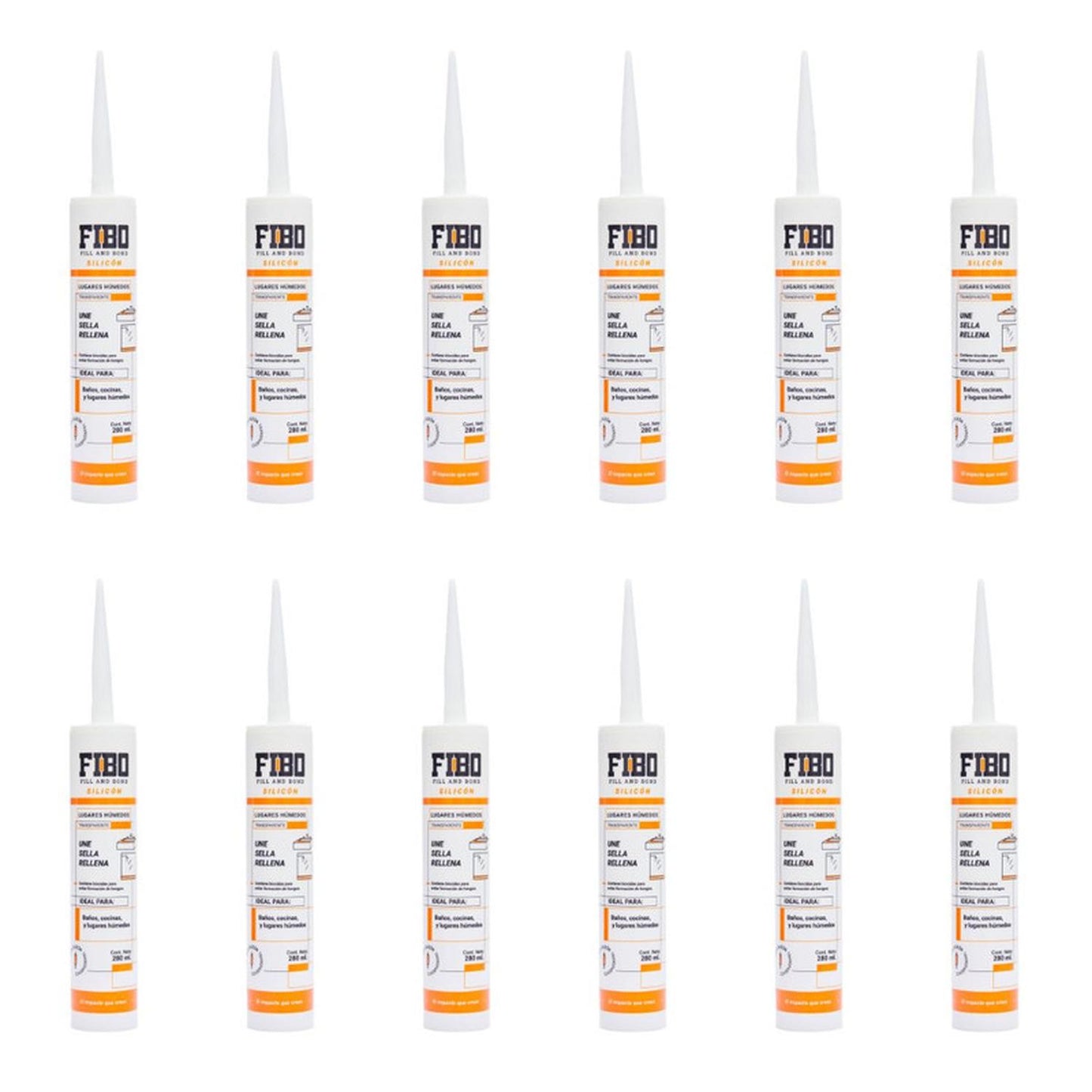 Silicon 100% Lugares Húmedos Fibo 280 ml Caja 12 Pz - Flash Sales
