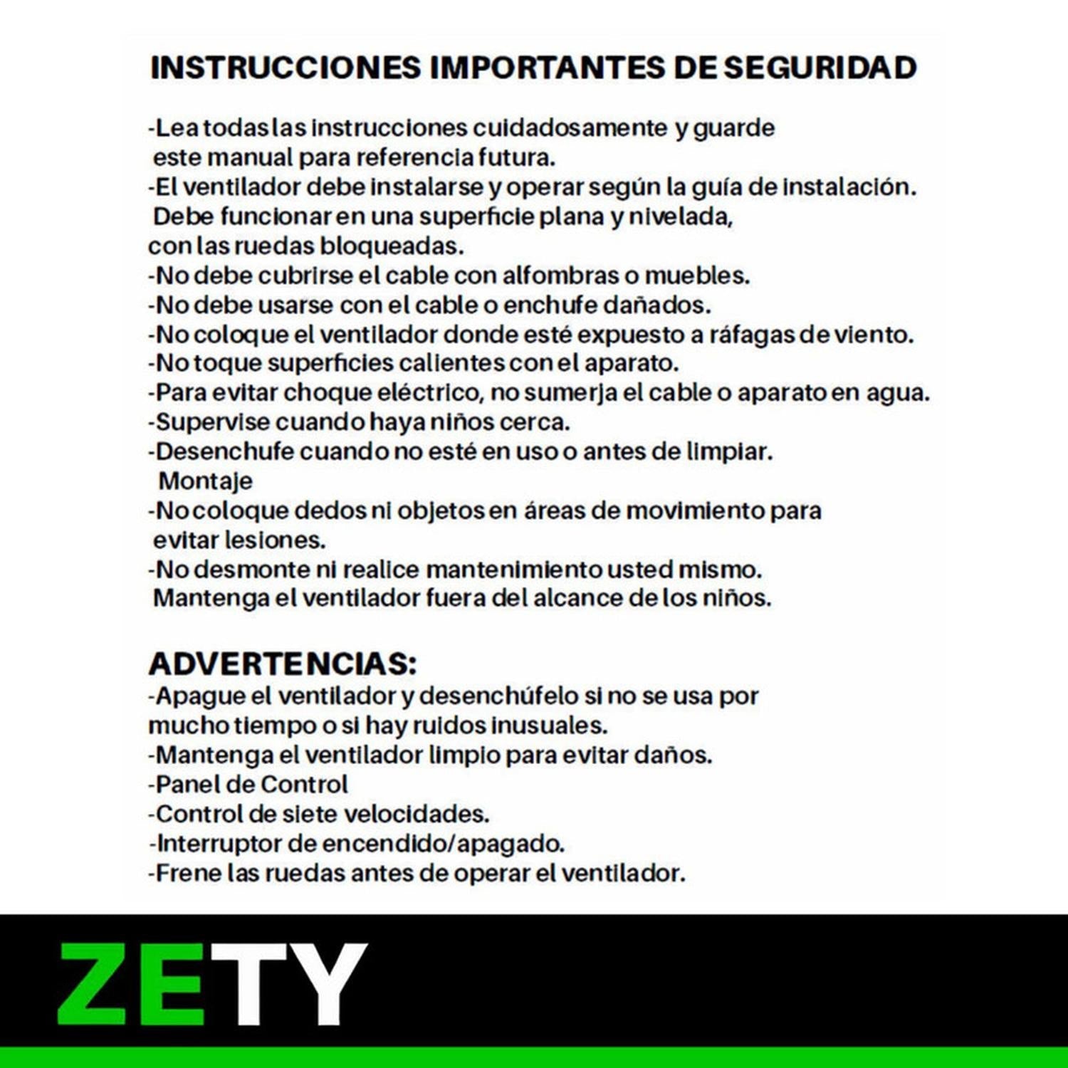 Ventilador Industrial De Tambor ZETY 48'' 7 Velocidades - Flash $ales
