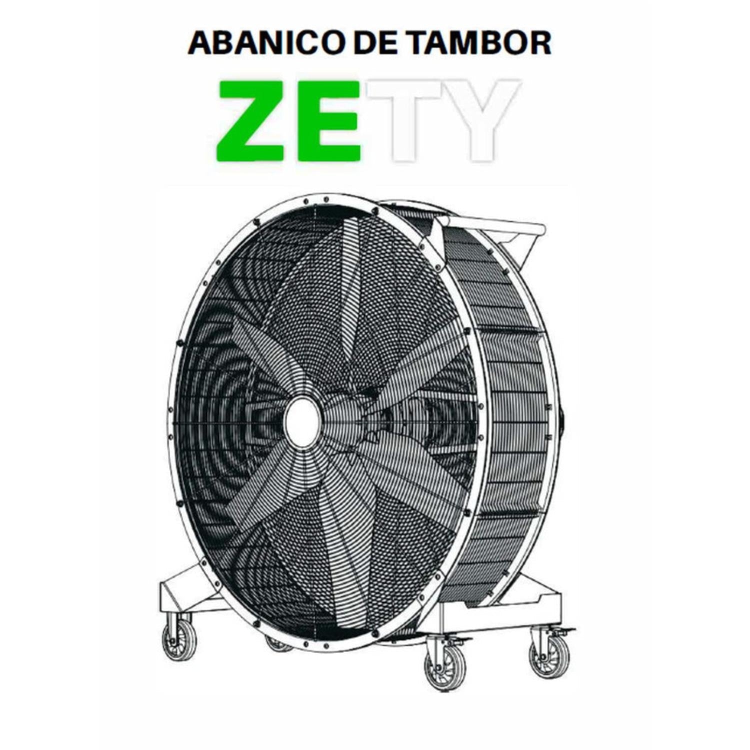 Ventilador Industrial De Tambor ZETY 48'' 7 Velocidades - Flash $ales